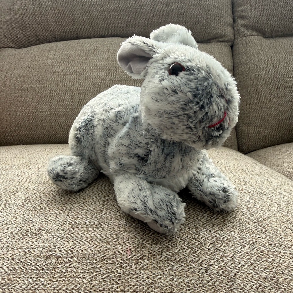 Kids of America Gray Rabbit Plush 10” W 6” H